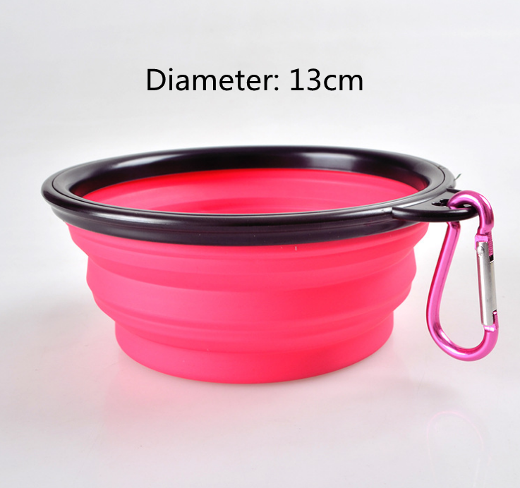 Folded silicone pet bowl