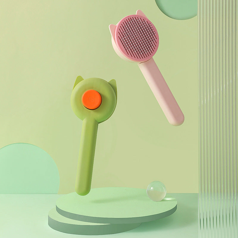 One Button Hair Removal Cleaning And Massage Pet Comb