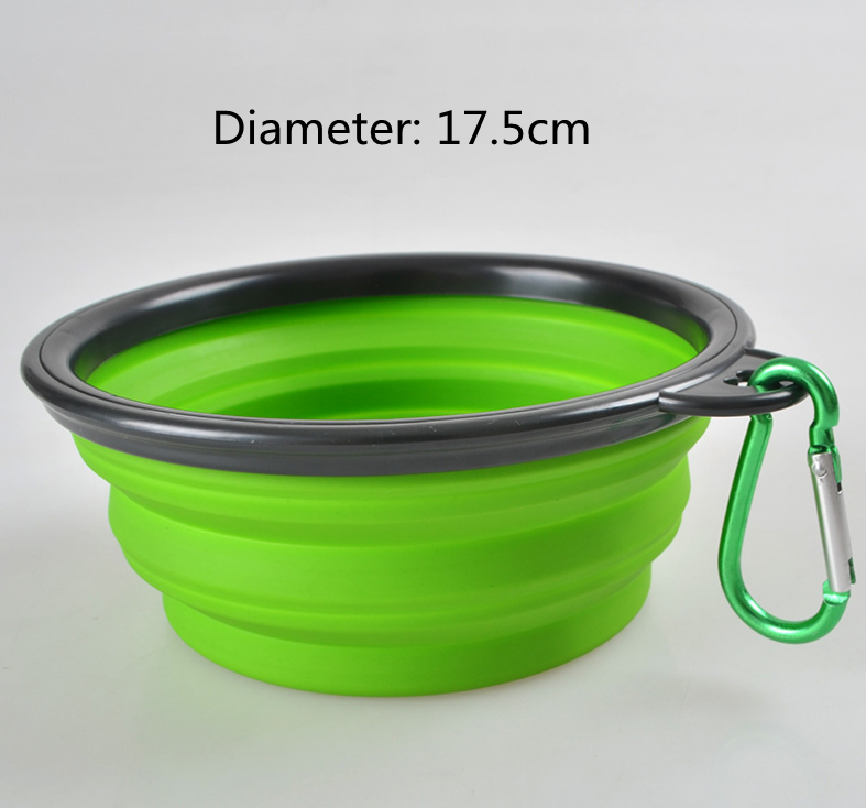 Folded silicone pet bowl