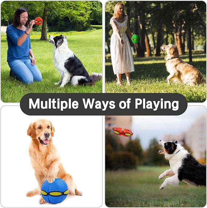 Flying UFO saucer shaped ball pet toys