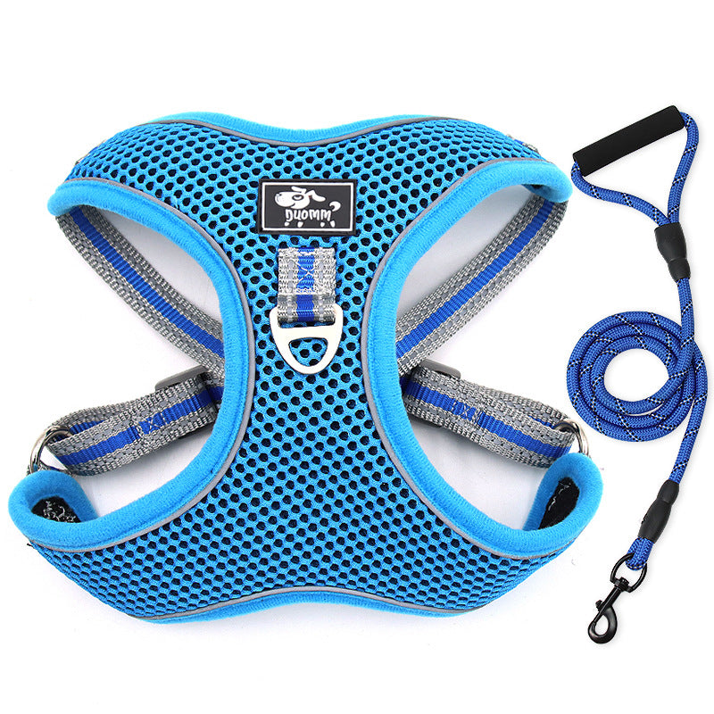 Large Dog Chest Strap With Reflective Breathable Rope