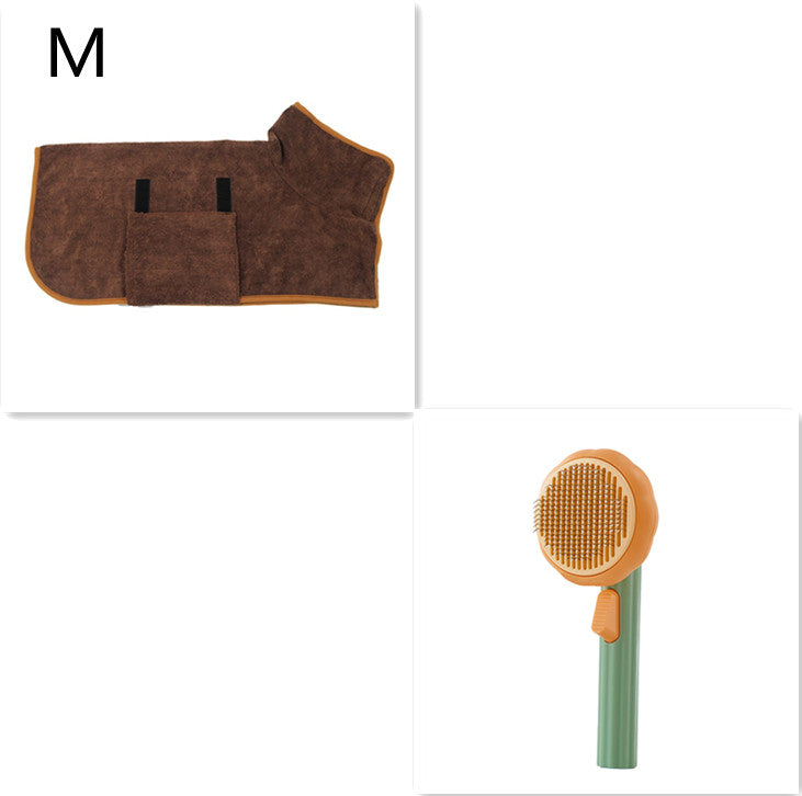 Hand-held Steel Wire Self-cleaning Cat Comb and Looper for Hair Removal