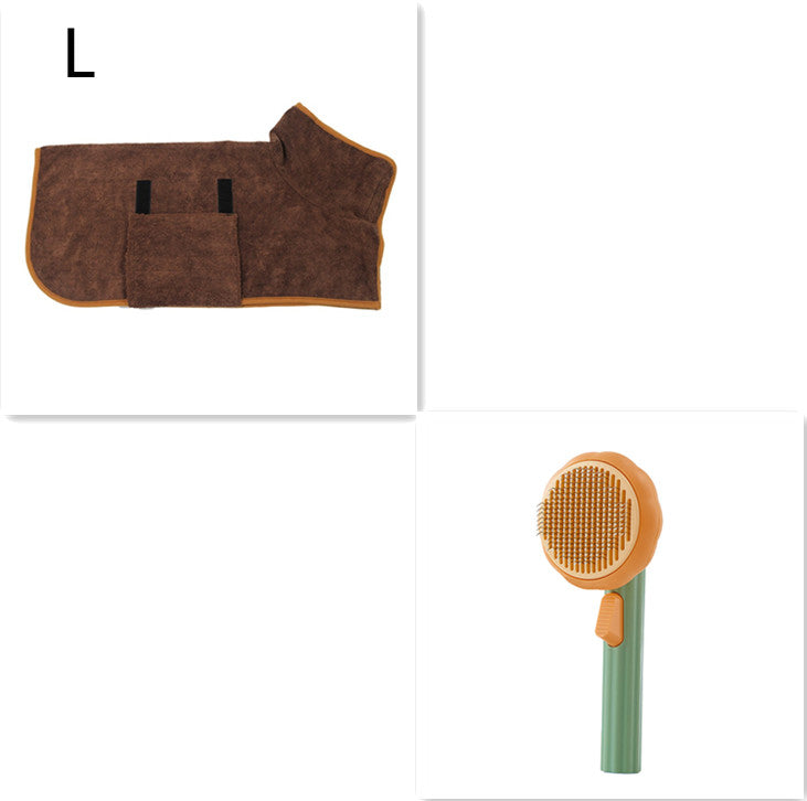 Hand-held Steel Wire Self-cleaning Cat Comb and Looper for Hair Removal