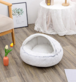 2 In 1 Dog And Cat Soft Long Plush Bed