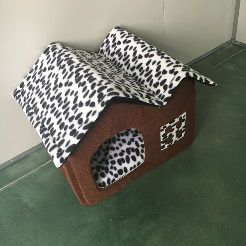Winter Pet kennel Double Roof Dog Cat House