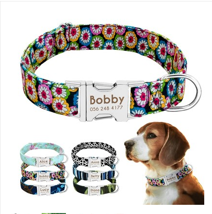 Pet Dog Name Collar | Custom Large Dog Lettering Tag