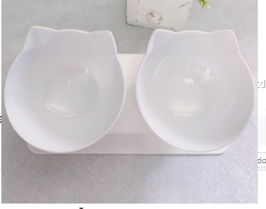 Non Slip Double Cat Bowl And Feeder With Raised Stand
