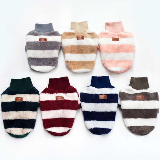 Coral Fleece Turtleneck Clothes for Pets Dogs