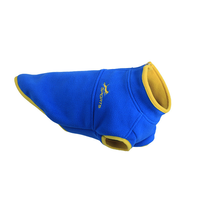 Pet Double Layer Fleece Stitching Dog Clothes
