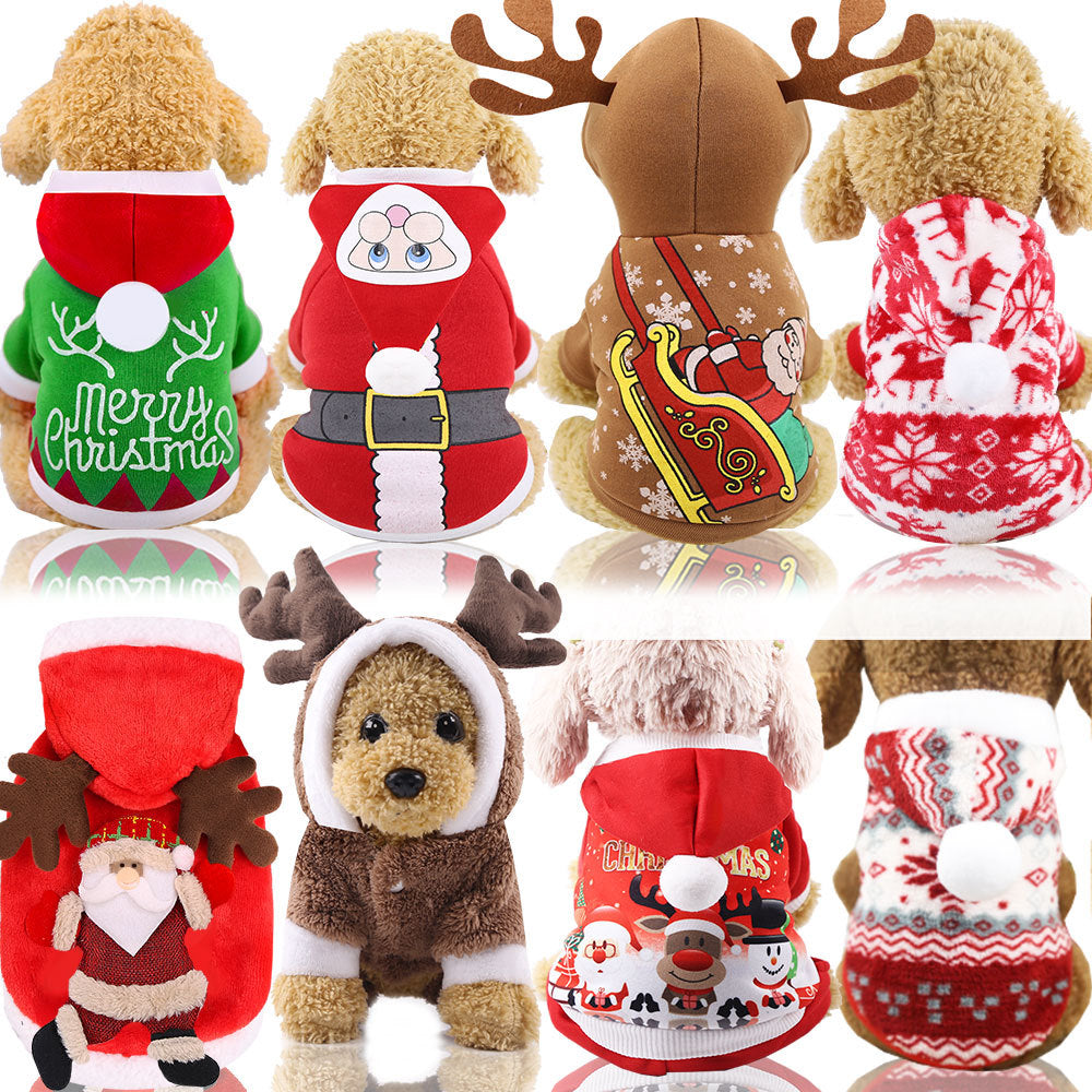 Cute Christmas Decoration Hoodie Clothes for Dogs