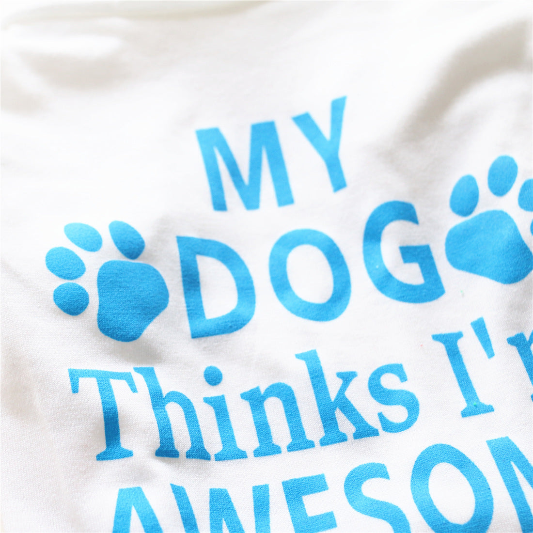 Summer I'm Awesome Printed Half Sleeves Tee shirts for Small Dogs