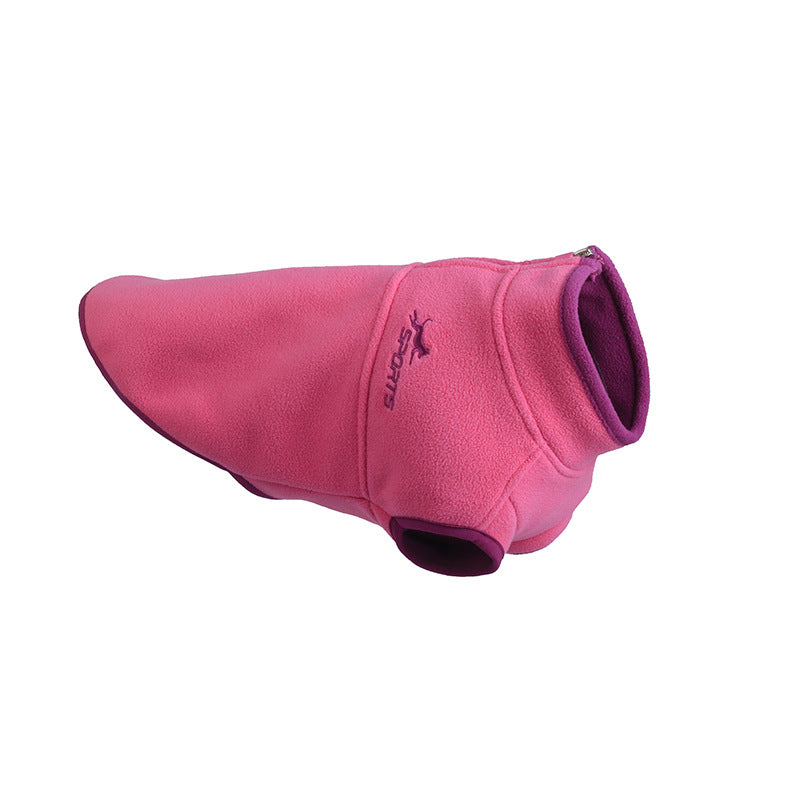 Pet Double Layer Fleece Stitching Dog Clothes