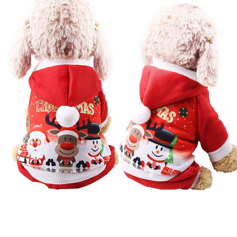 Cute Christmas Decoration Hoodie Clothes for Dogs