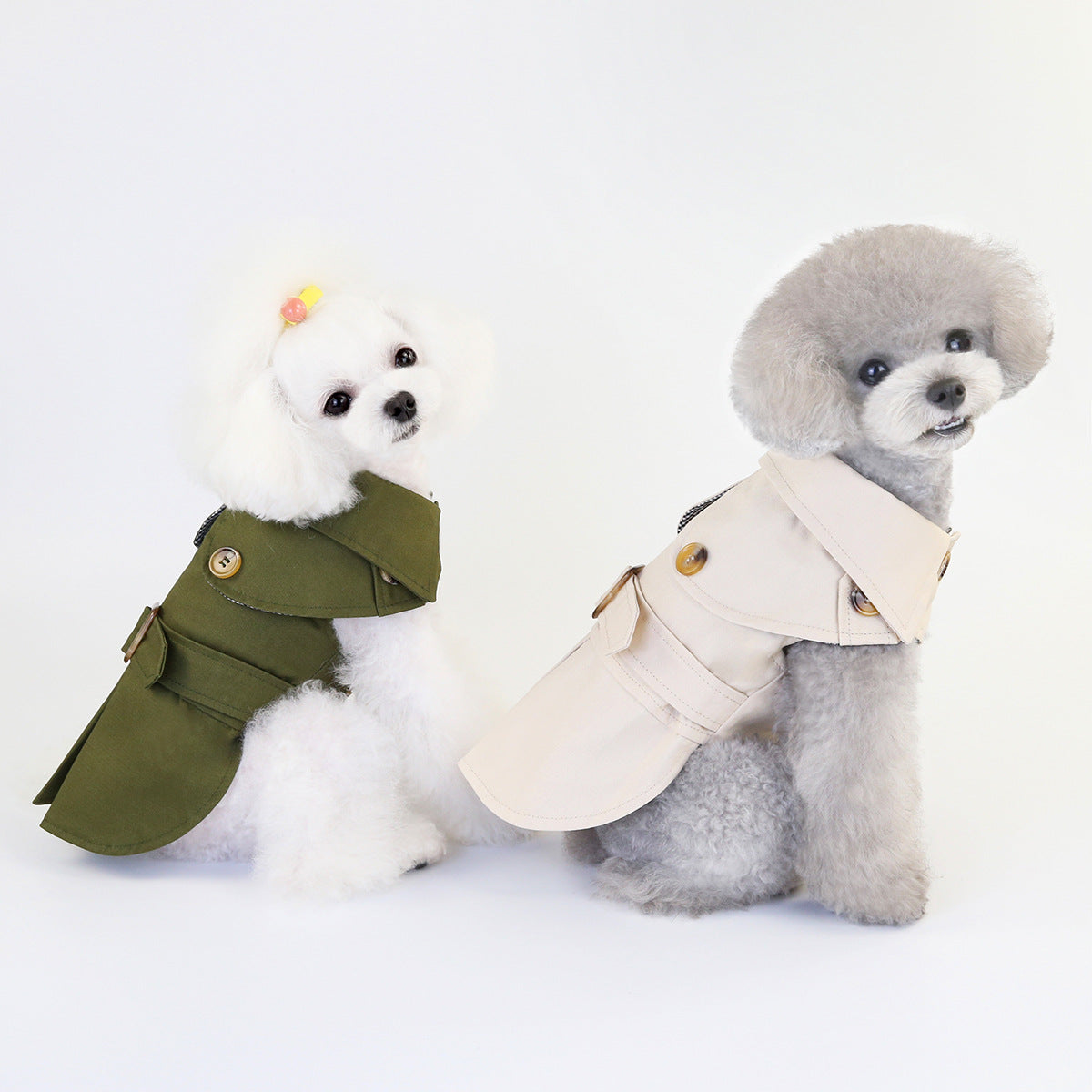 Elegant Pet Trench Coat for Small Dogs