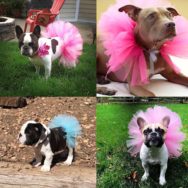 Cute Princess Lace Dog Tutu Party Skirt