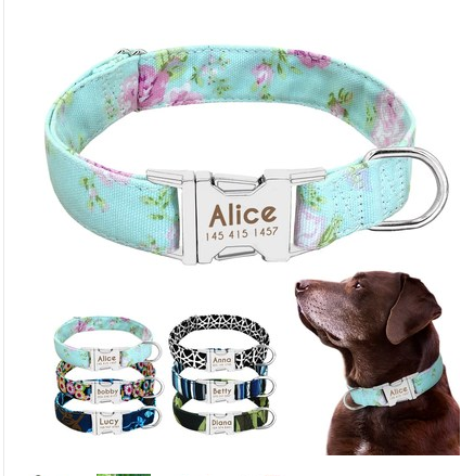 Pet Dog Name Collar | Custom Large Dog Lettering Tag