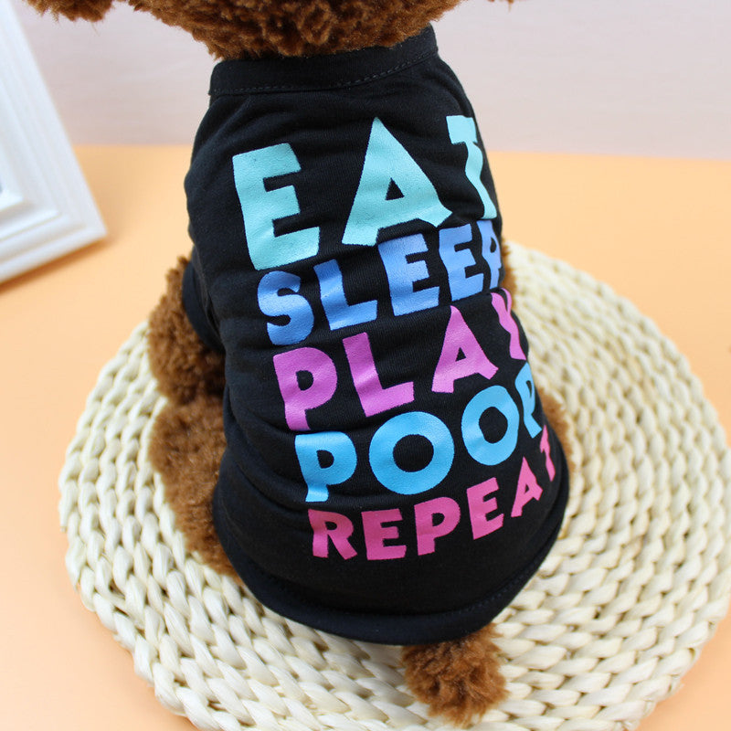 Breathable Solid Color Short Sleeve Shirt for Dogs