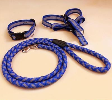 Pet Reflective Dog Leash With Collar Set