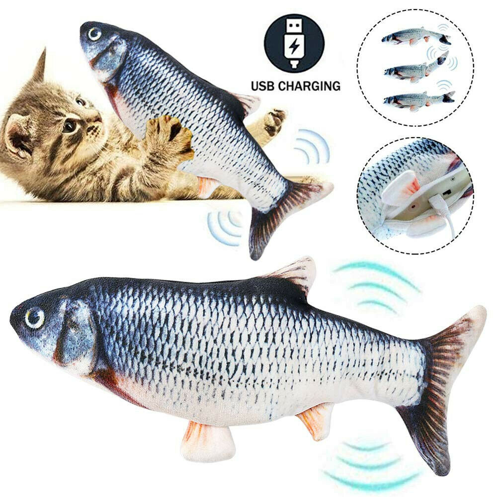 Electric Fish Jumping Dancing Realistic Cat Toy