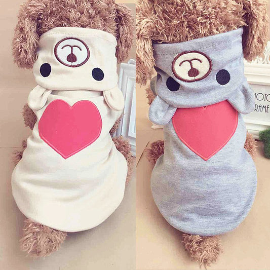 Summer Love Bears Hoodies Pet Clothes