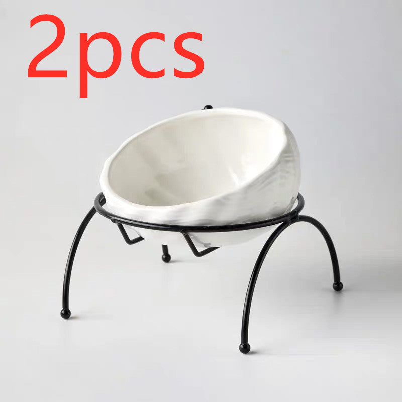 Ceramic Elevated Dog Cat Bowl for Feeding