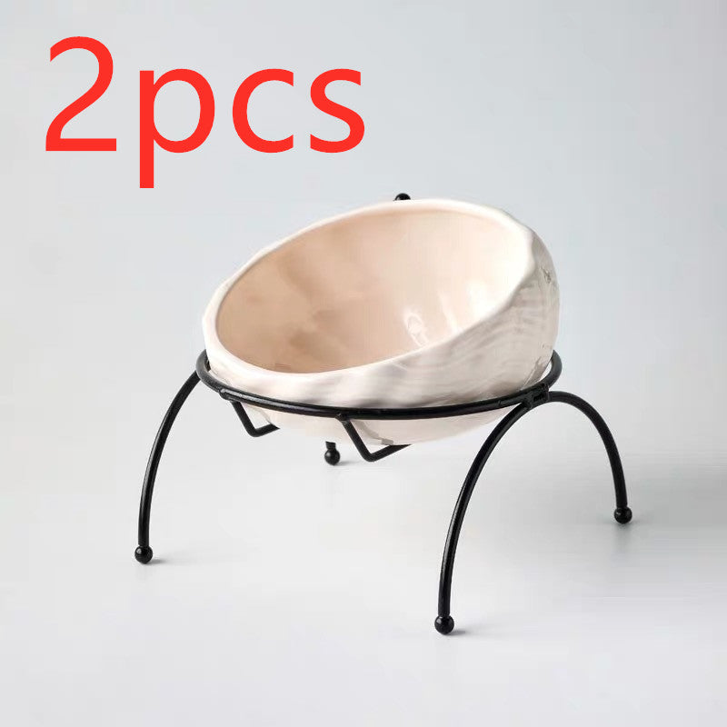 Ceramic Elevated Dog Cat Bowl for Feeding