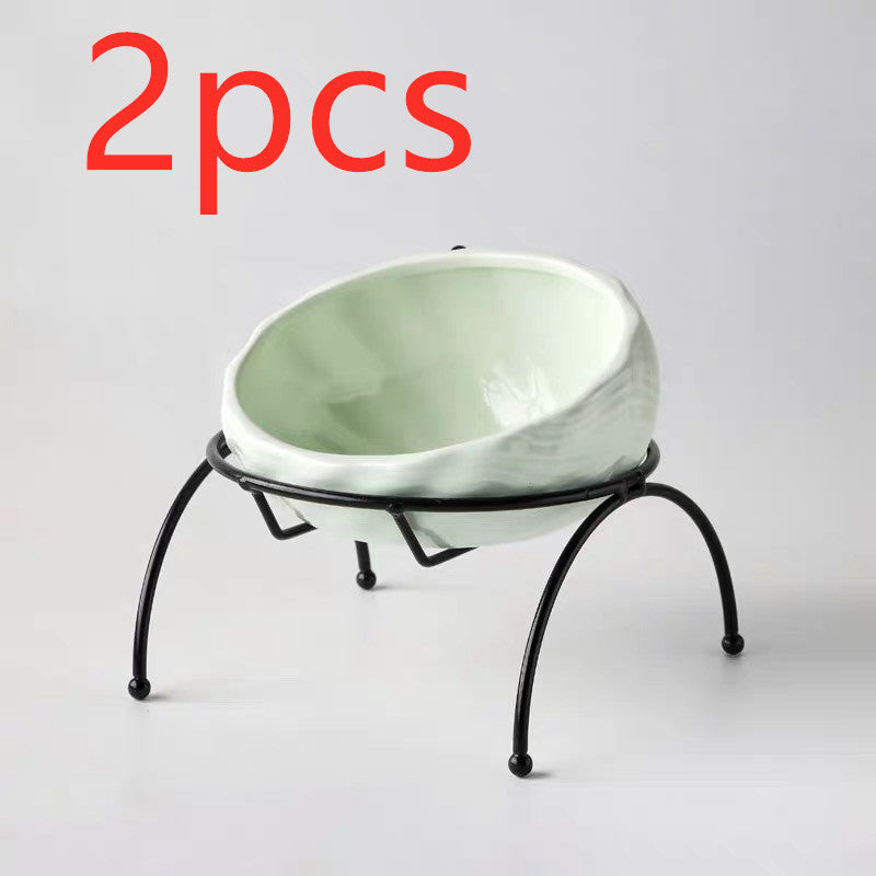 Ceramic Elevated Dog Cat Bowl for Feeding