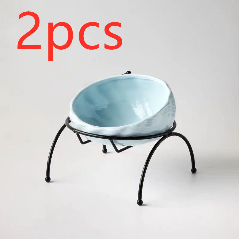 Ceramic Elevated Dog Cat Bowl for Feeding