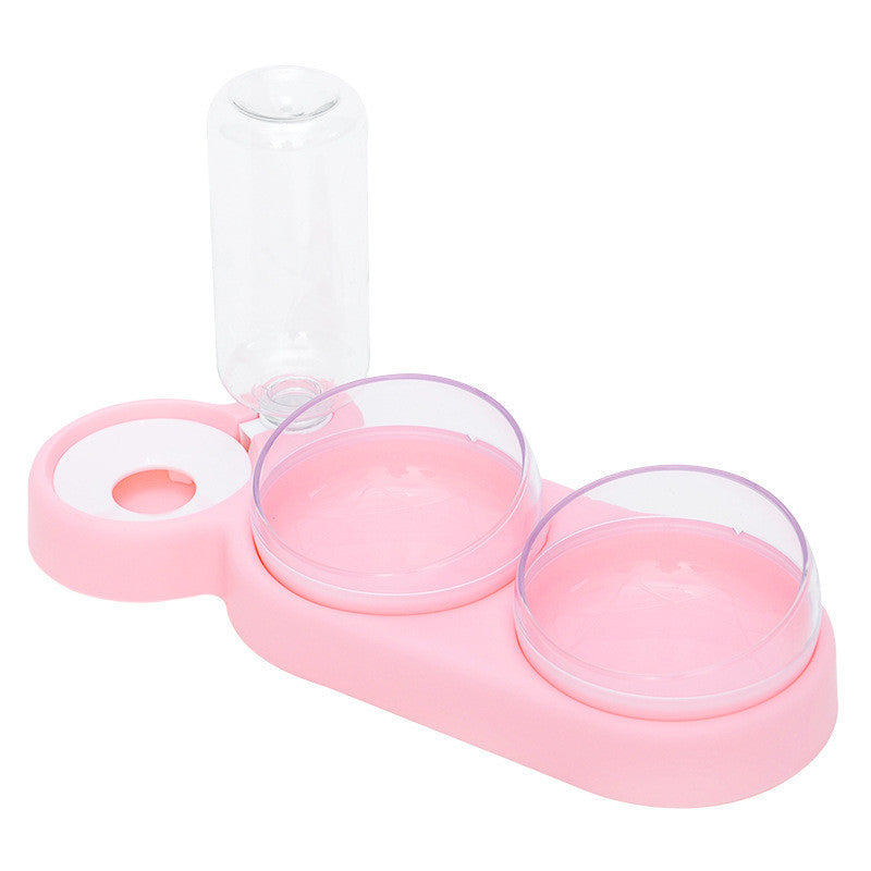Pet Automatic Feeder Food Bowl With Water Fountain