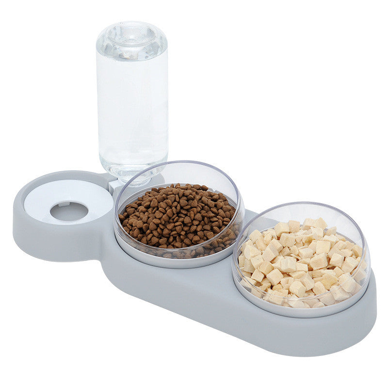 Pet Automatic Feeder Food Bowl With Water Fountain