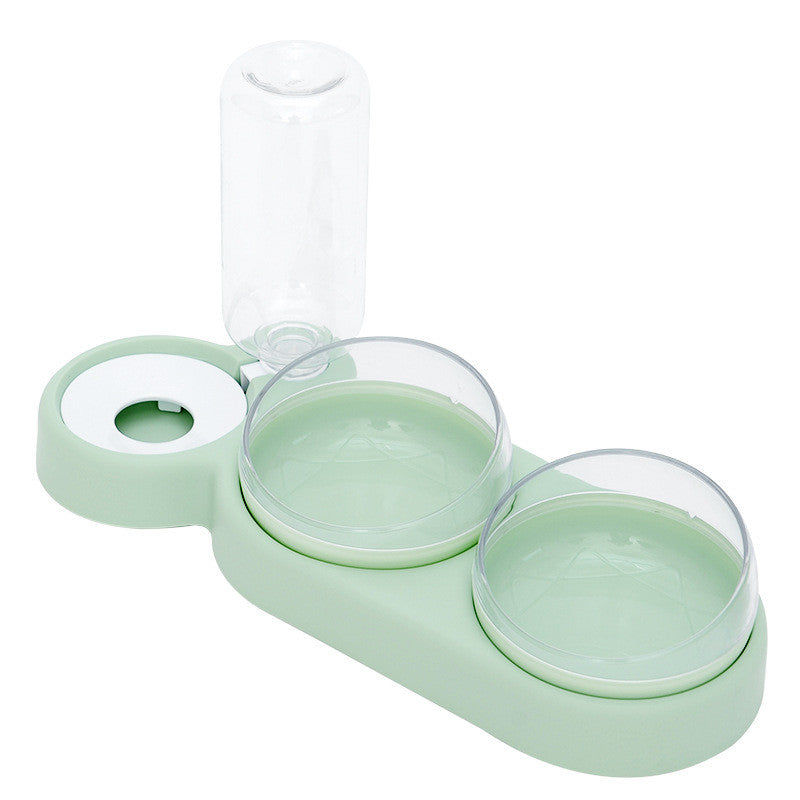 Pet Automatic Feeder Food Bowl With Water Fountain