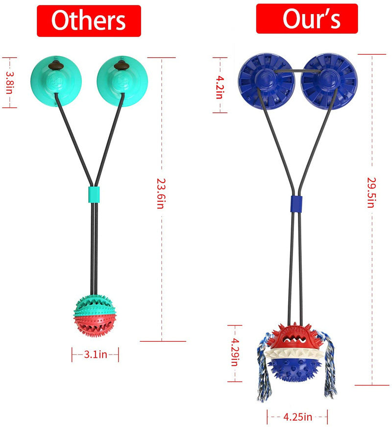 Aggressive Chew Dog Toy with Indestructible Suction Cup