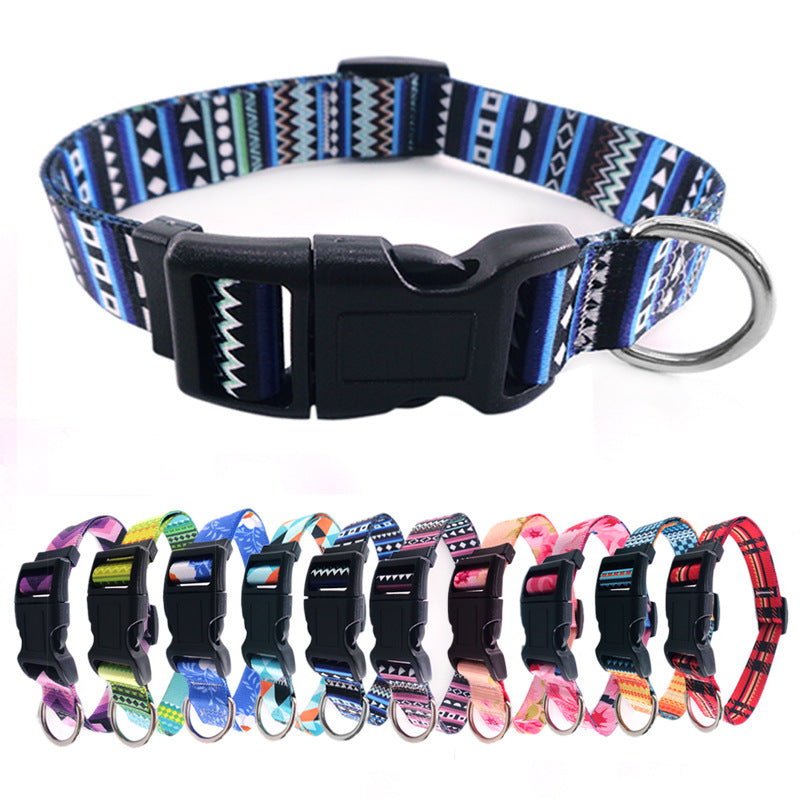 Digitally Printed National Style Pet Collars