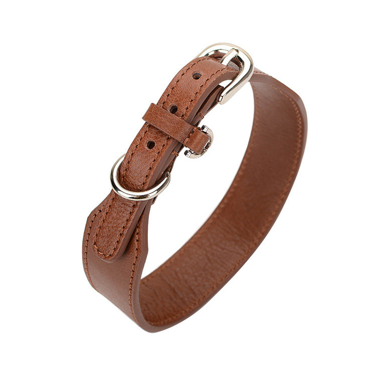 Luxury First Layer Cowhide Chic Dog Collar