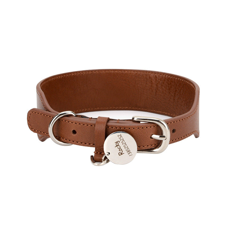 Luxury First Layer Cowhide Chic Dog Collar