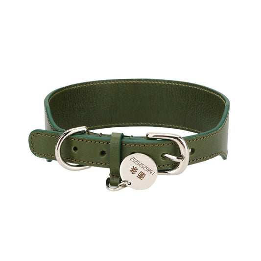 Luxury First Layer Cowhide Chic Dog Collar