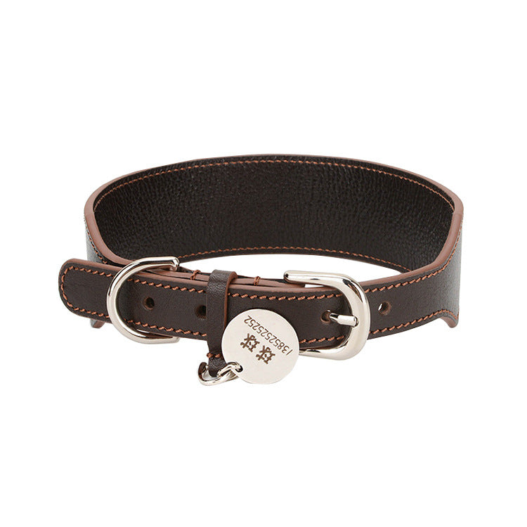 Luxury First Layer Cowhide Chic Dog Collar