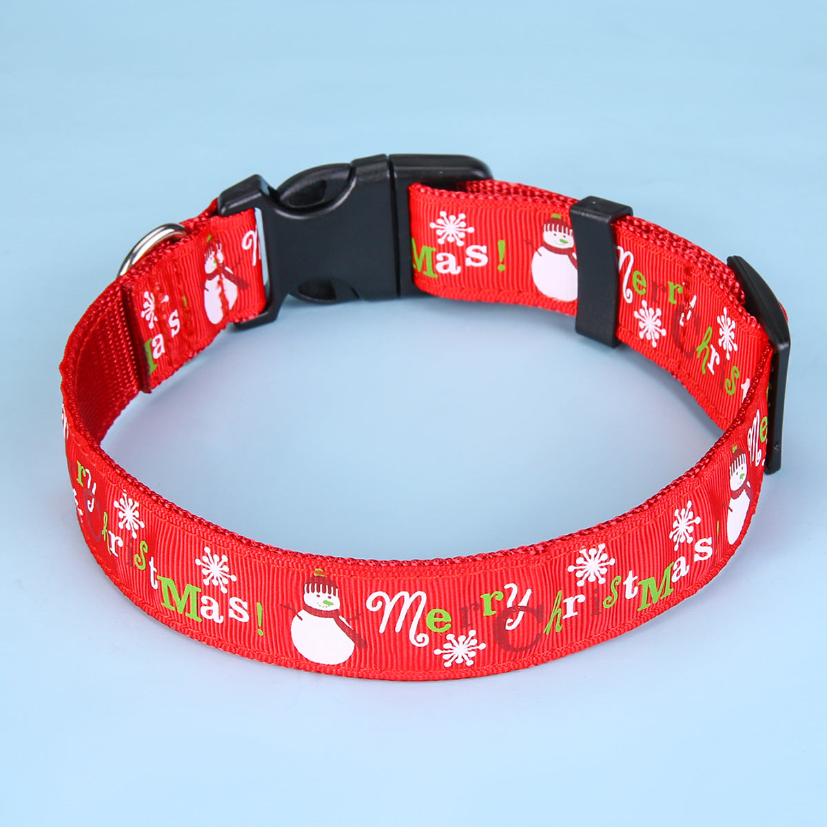 Red & Green Adjustable Christmas Collar for Dogs and Cats