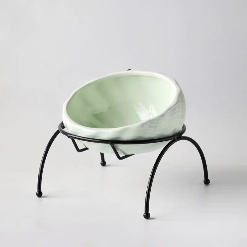 Ceramic Elevated Dog Cat Bowl for Feeding