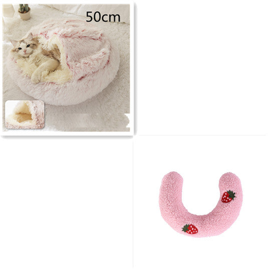 2 In 1 Dog And Cat Soft Long Plush Bed