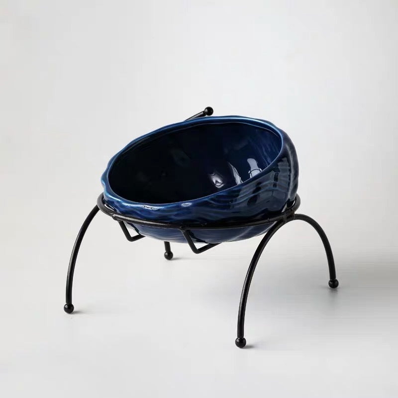 Ceramic Elevated Dog Cat Bowl for Feeding