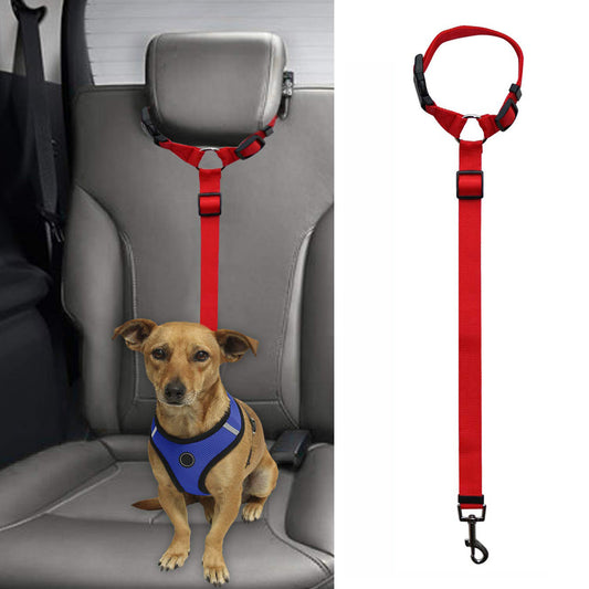Pet safety car seat belt and leash