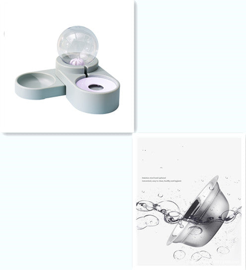 Automatic Nonelectric Cat & Dog Water Dispenser with Bowl