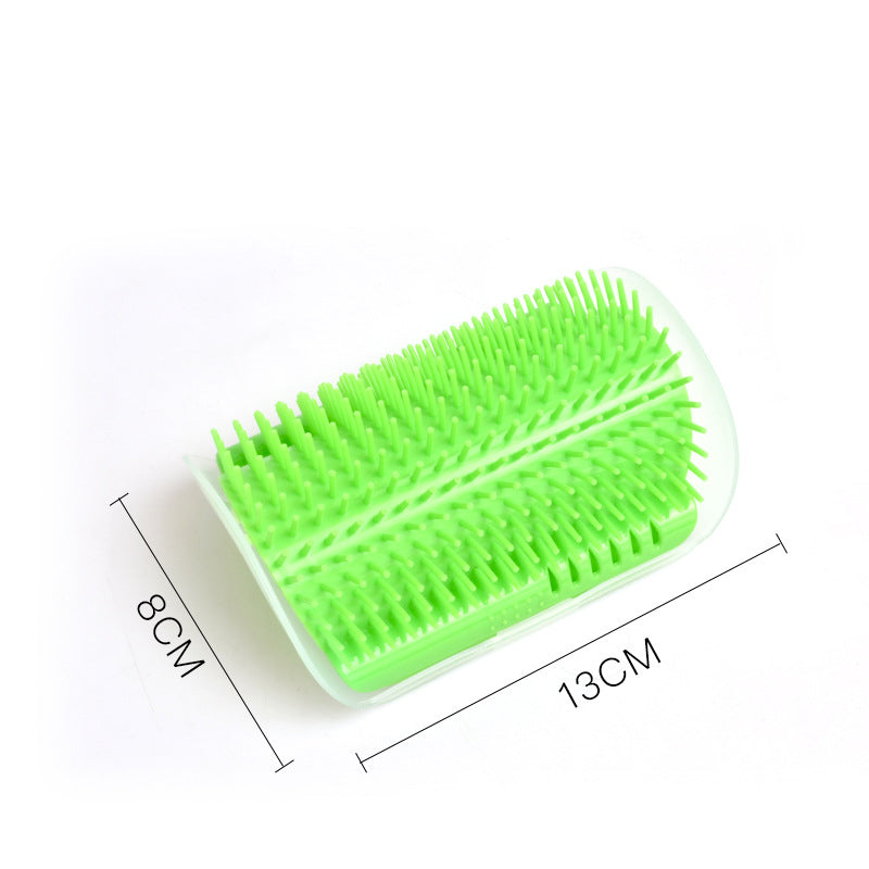 Cat Self-Grooming Brush and Wall Rubbing Device