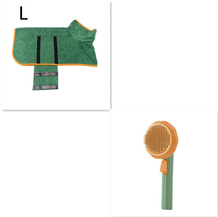 Hand-held Steel Wire Self-cleaning Cat Comb and Looper for Hair Removal