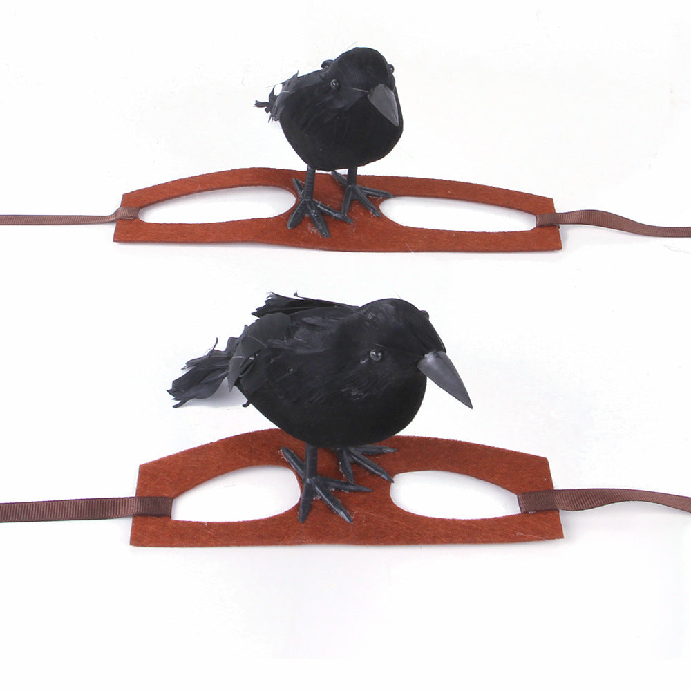 Raven Funny Decoration Cat Headgear
