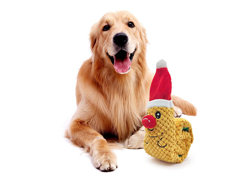 Christmas Elk Voice And Bite Tolerance Interactive Pet Toy