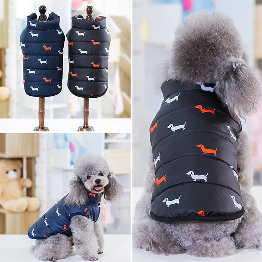Pet Dog Cotton Padded Winter Coat Jacket