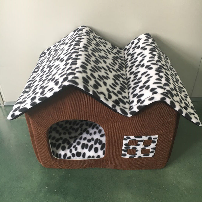 Winter Pet kennel Double Roof Dog Cat House