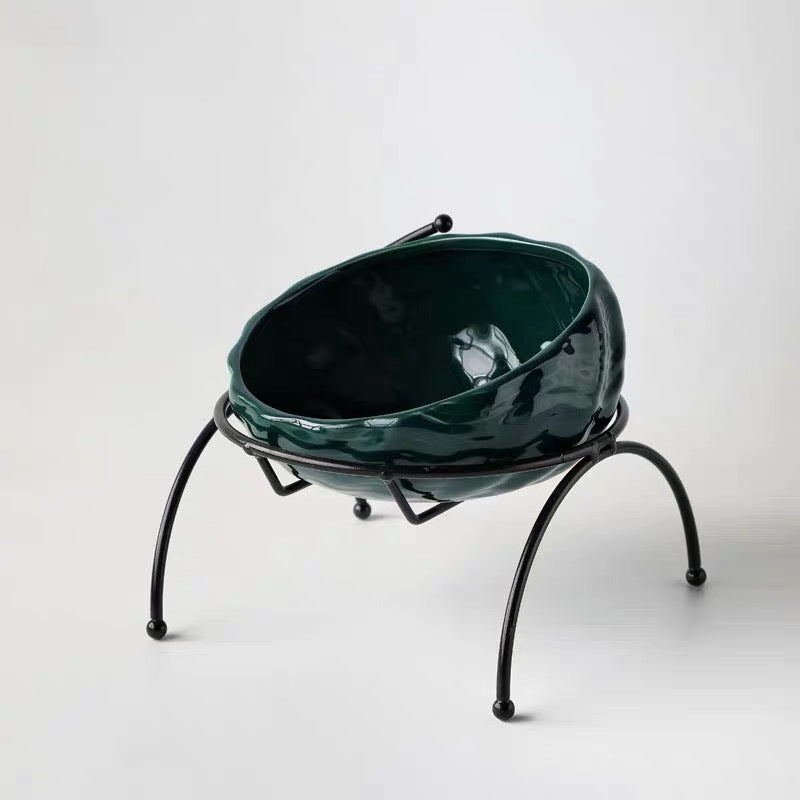 Ceramic Elevated Dog Cat Bowl for Feeding